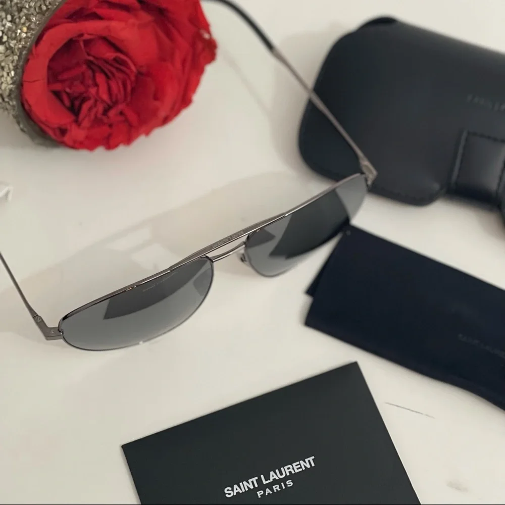 Saint Laurent Authentic 60MM Square Sunglasses New - Picture 6 of 15